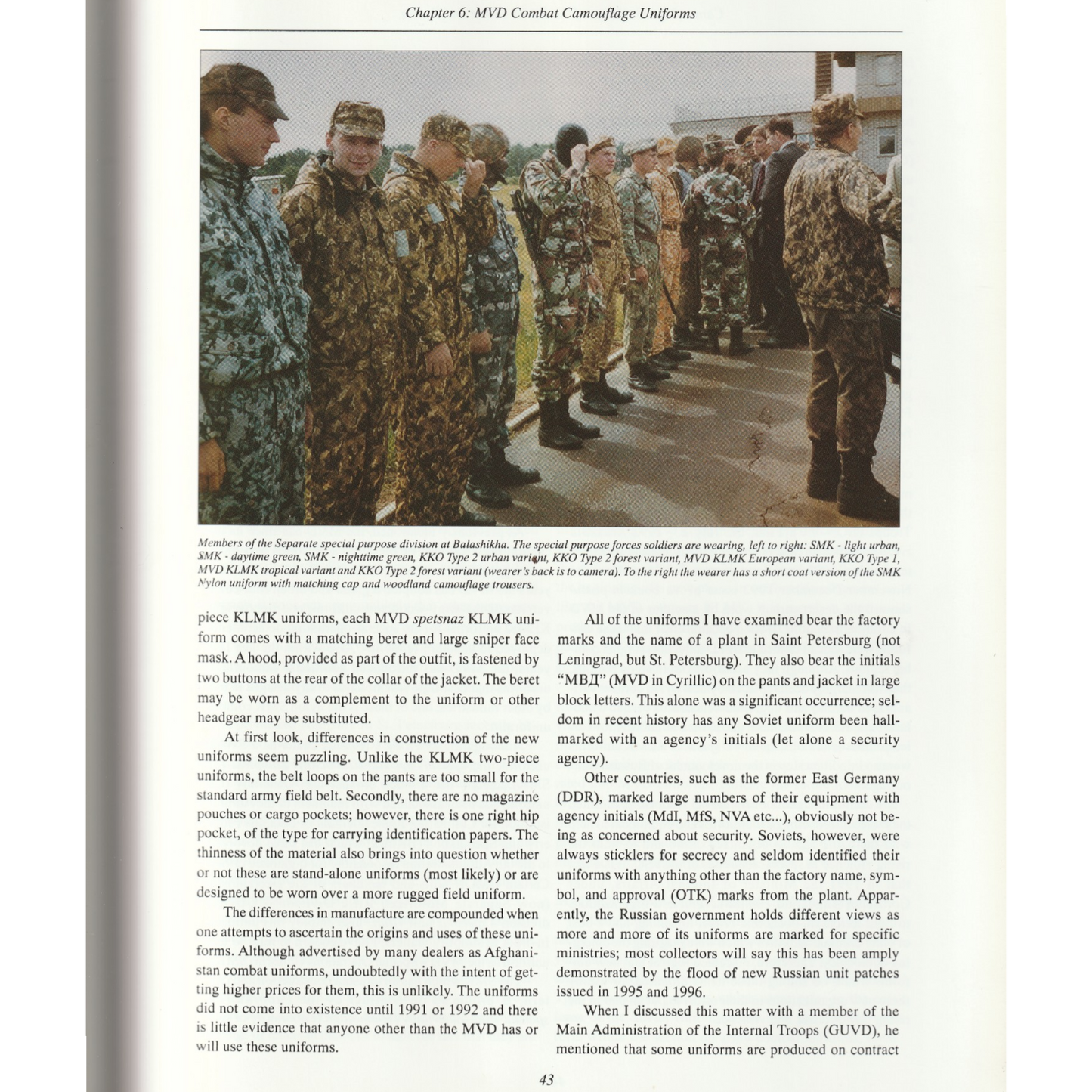 'Camouflage Uniforms of the Soviet Union and Russia 1937 to the Present' Book