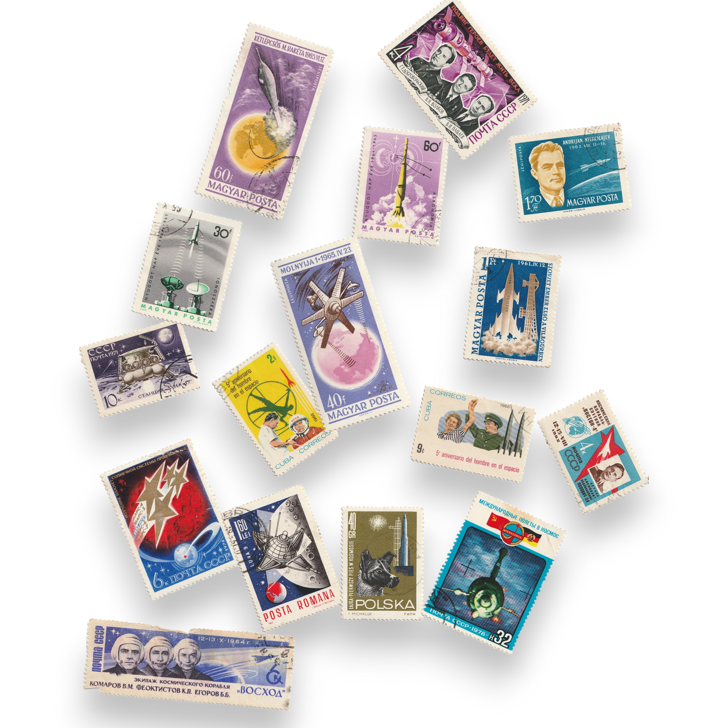 Random Soviet Post Stamps (Cosmic)