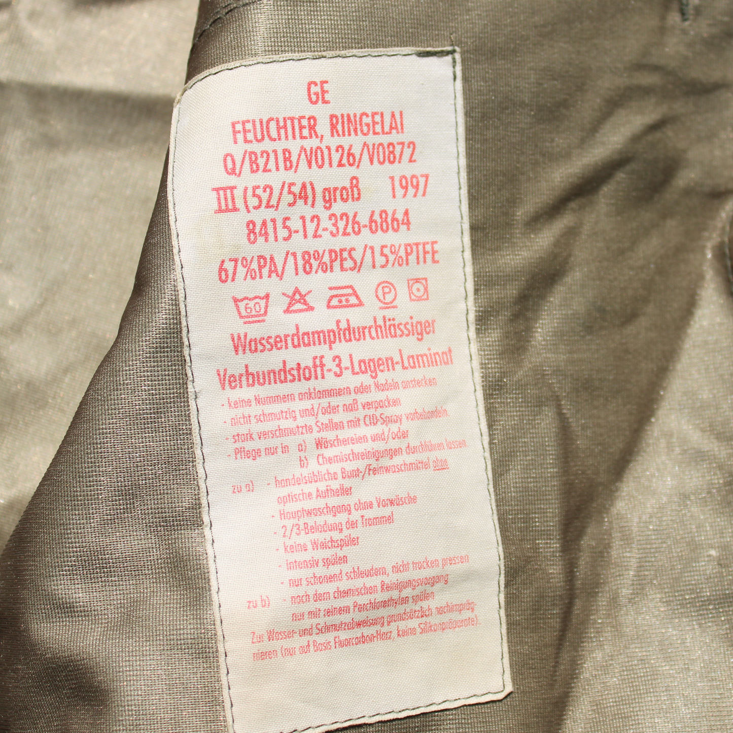 German 'Flecktarn' Goretex jacket